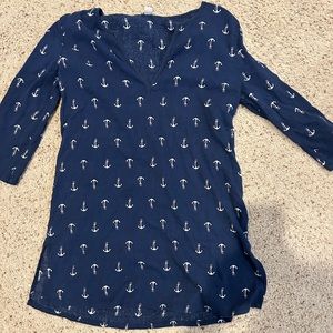 Jcrew petite medium swim coverup navy